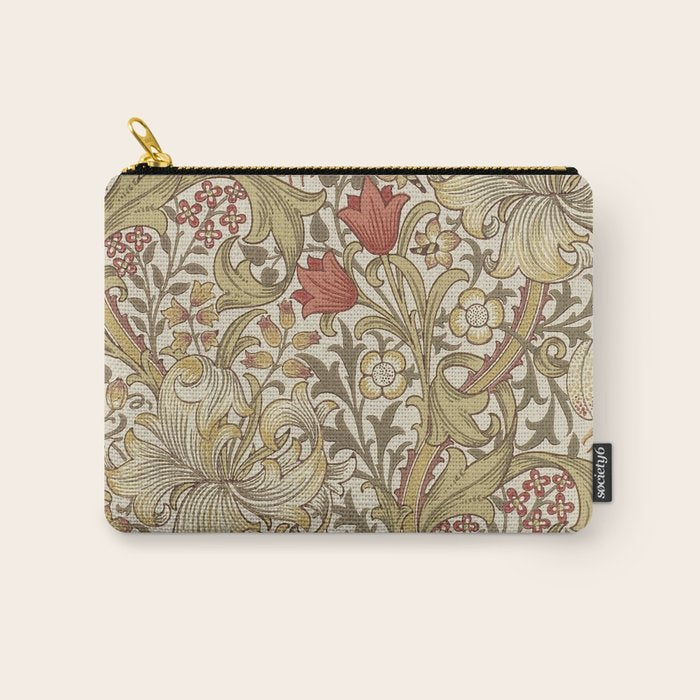 William Morris Vintage Golden Lily Biscuit Brick  Carry All Pouch Gallery Image 1
