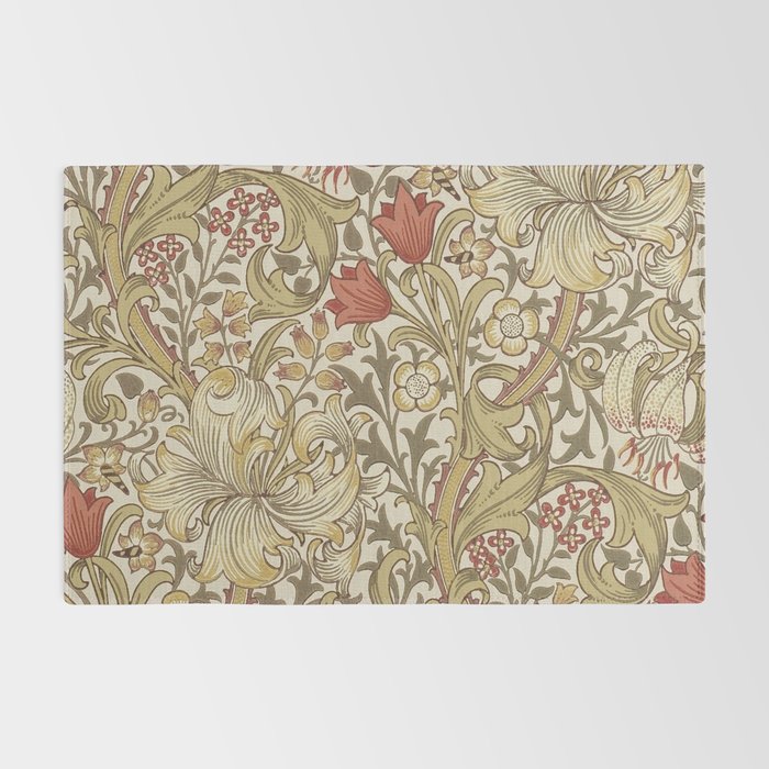William Morris Vintage Golden Lily Biscuit Brick  Rug Gallery Image 2
