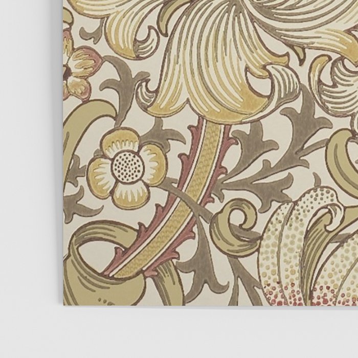 William Morris Vintage Golden Lily Biscuit Brick  Poster Gallery Image 3