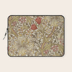 William Morris Vintage Golden Lily Biscuit Brick  Laptop Sleeve Gallery Image 1