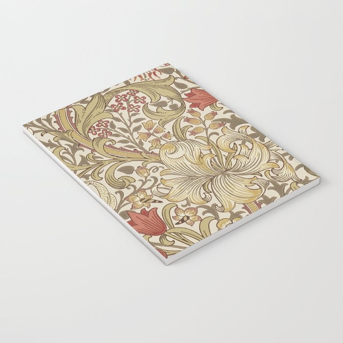 William Morris Vintage Golden Lily Biscuit Brick  Notebook Gallery Image 3