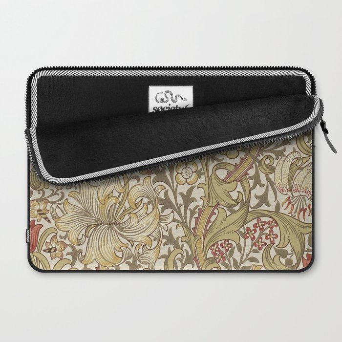 William Morris Vintage Golden Lily Biscuit Brick  Laptop Sleeve Gallery Image 2