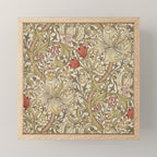 William Morris Vintage Golden Lily Biscuit Brick  Mini Art Print Gallery Image 1
