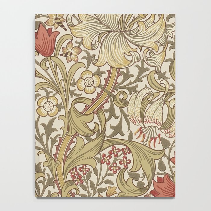 William Morris Vintage Golden Lily Biscuit Brick  Notebook Gallery Image 4