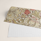 William Morris Vintage Golden Lily Biscuit Brick  Wrapping Paper Gallery Image 2