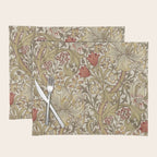 William Morris Vintage Golden Lily Biscuit Brick  Placemat Gallery Image 1
