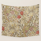 William Morris Vintage Golden Lily Biscuit Brick  Wall Tapestry Gallery Image 4