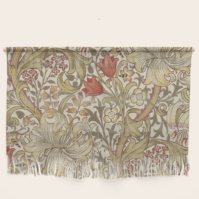 William Morris Vintage Golden Lily Biscuit Brick  Wall Hanging Gallery Image 1