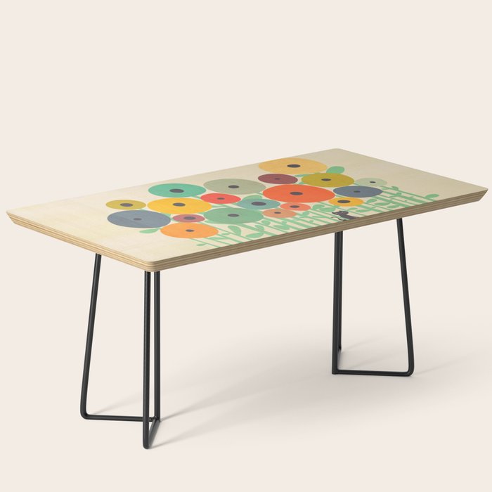 Cat in flower garden Coffee Table Gallery Image 1