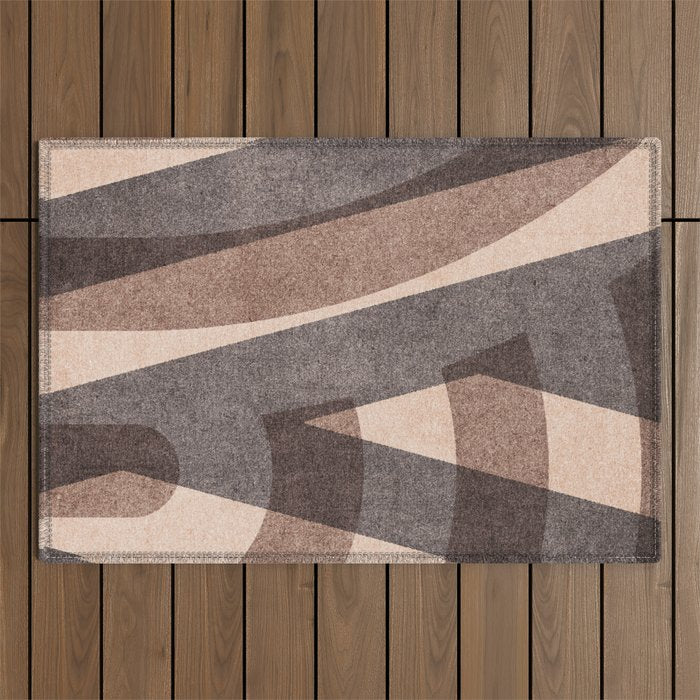 ABSTRACT ALPHABET / Decorative M Outdoor Rug Gallery Image 1