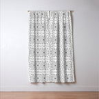 BW starry abstract mosaic B Window Curtain Gallery Image 3