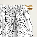 BW starry abstract mosaic B Window Curtain Gallery Image 2