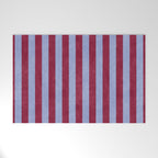STRIPES - 005 - maroon and blue Welcome Mat Gallery Image 1