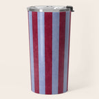 STRIPES - 005 - maroon and blue Travel Mug Gallery Image 2