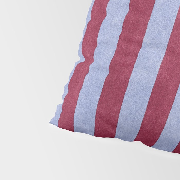 STRIPES - 005 - maroon and blue Pillow Sham Gallery Image 4