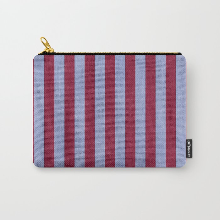 STRIPES - 005 - maroon and blue Carry All Pouch Gallery Image 1