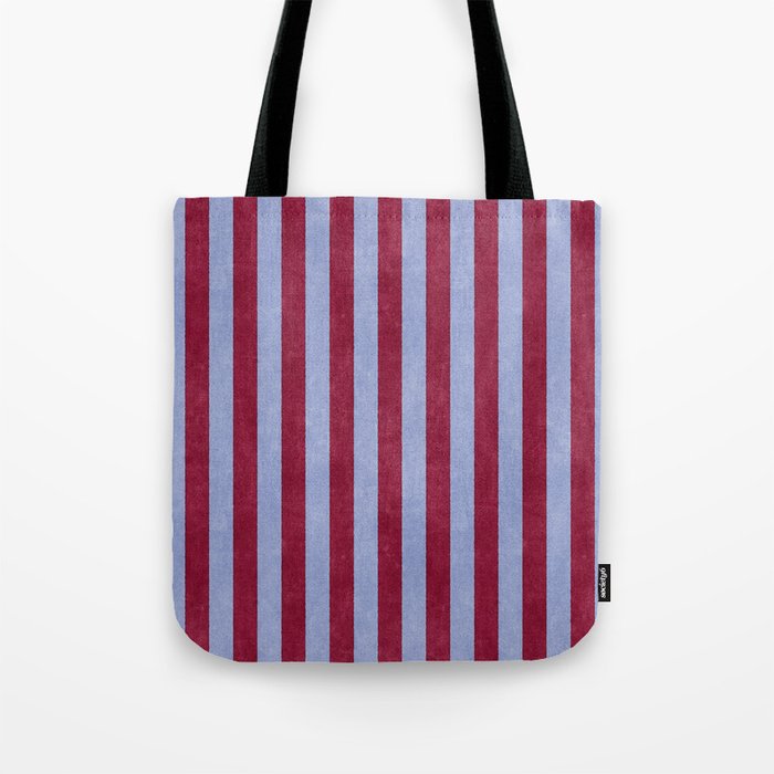 STRIPES - 005 - maroon and blue Tote Bag Gallery Image 1