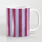 STRIPES - 005 - maroon and blue Coffee Mug Gallery Image 1