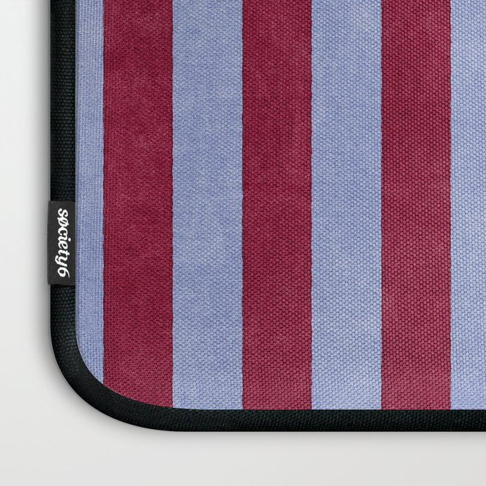 STRIPES - 005 - maroon and blue Laptop Sleeve Gallery Image 3