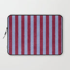 STRIPES - 005 - maroon and blue Laptop Sleeve Gallery Image 1