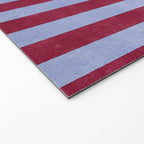 STRIPES - 005 - maroon and blue Welcome Mat Gallery Image 2