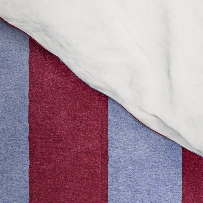 STRIPES - 005 - maroon and blue Comforter Gallery Image 4