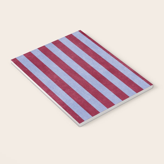 STRIPES - 005 - maroon and blue Notebook Gallery Image 3