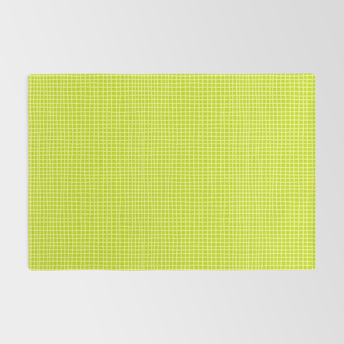 Fresh Lime Grid Rug Gallery Image 2