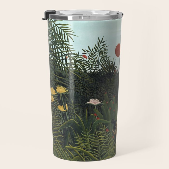 Henri Rousseau Virgin forest at setting sun Travel Mug Gallery Image 3