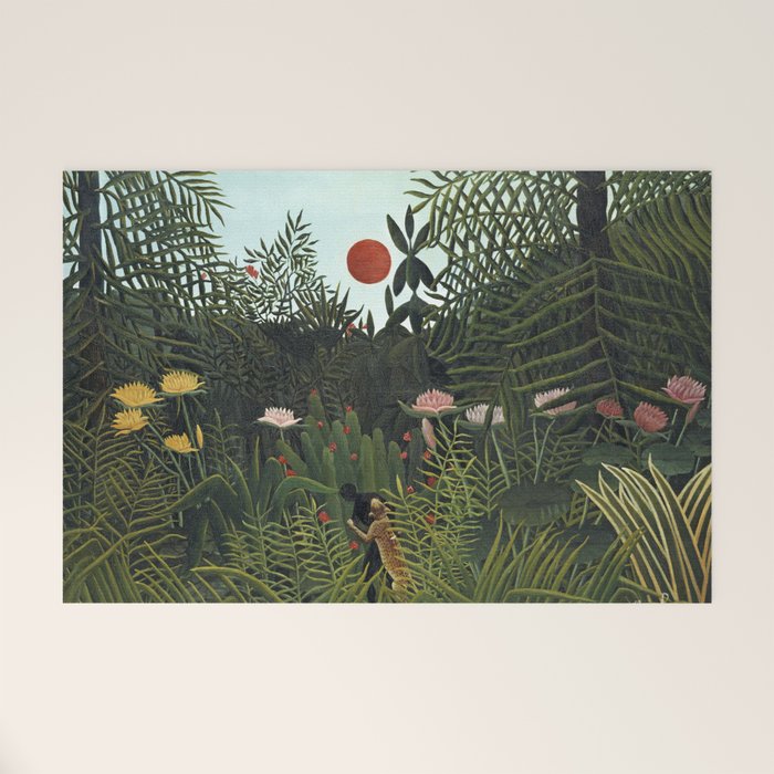 Henri Rousseau Virgin forest at setting sun Welcome Mat Gallery Image 1