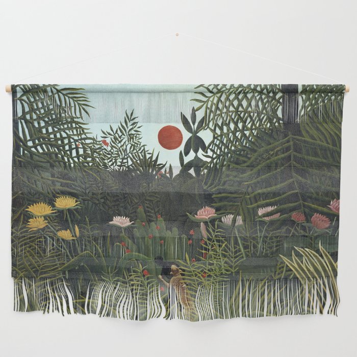 Henri Rousseau Virgin forest at setting sun Wall Hanging Gallery Image 1