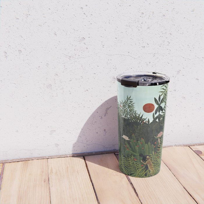Henri Rousseau Virgin forest at setting sun Travel Mug Gallery Image 4