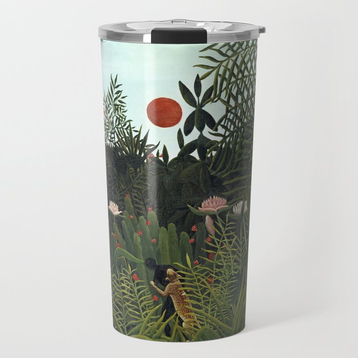 Henri Rousseau Virgin forest at setting sun Travel Mug Gallery Image 1
