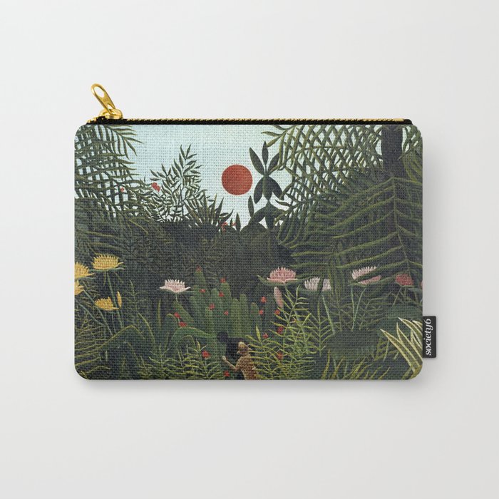 Henri Rousseau Virgin forest at setting sun Carry All Pouch Gallery Image 1