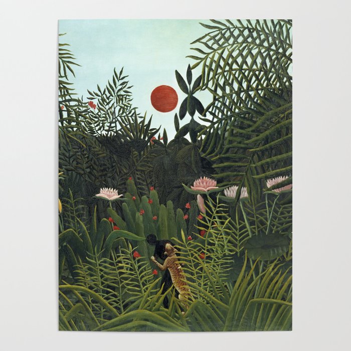 Henri Rousseau Virgin forest at setting sun Poster Gallery Image 1