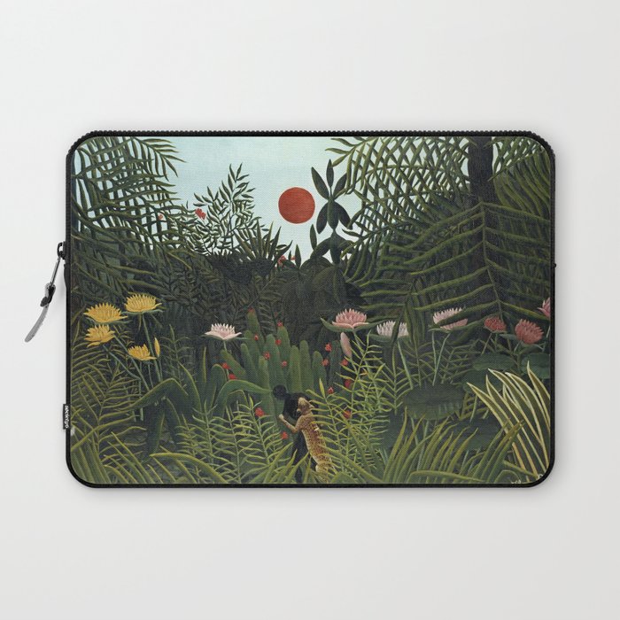 Henri Rousseau Virgin forest at setting sun Laptop Sleeve Gallery Image 1