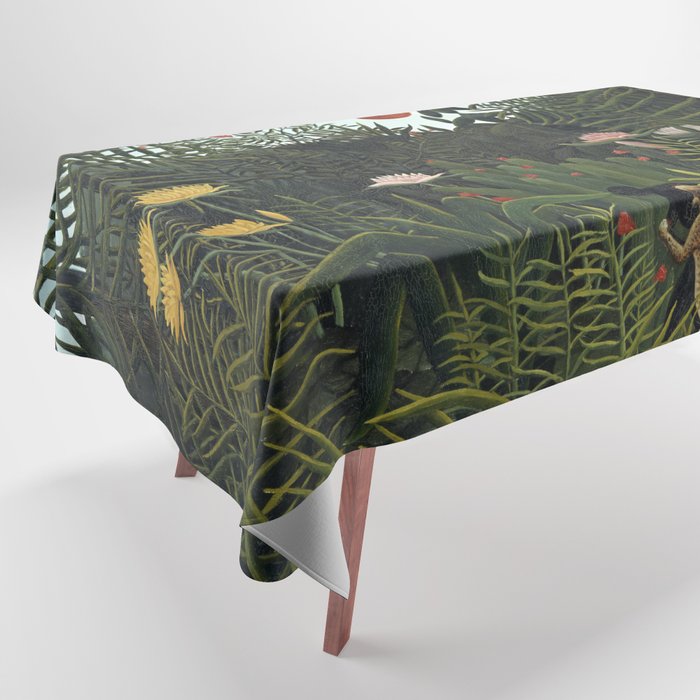 Henri Rousseau Virgin forest at setting sun Tablecloth Gallery Image 1