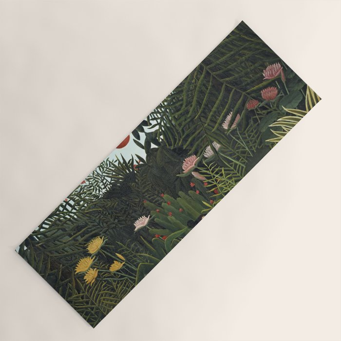 Henri Rousseau Virgin forest at setting sun Yoga Mat Gallery Image 1