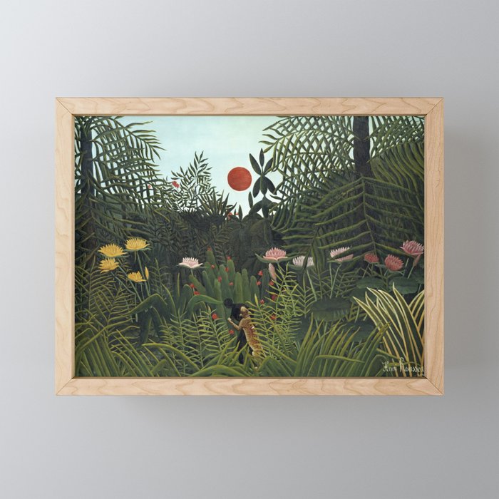 Henri Rousseau Virgin forest at setting sun Mini Art Print Gallery Image 1