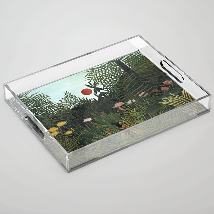 Henri Rousseau Virgin forest at setting sun Acrylic Tray Gallery Image 1