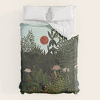 Henri Rousseau Virgin forest at setting sun Duvet Cover Gallery Image 6