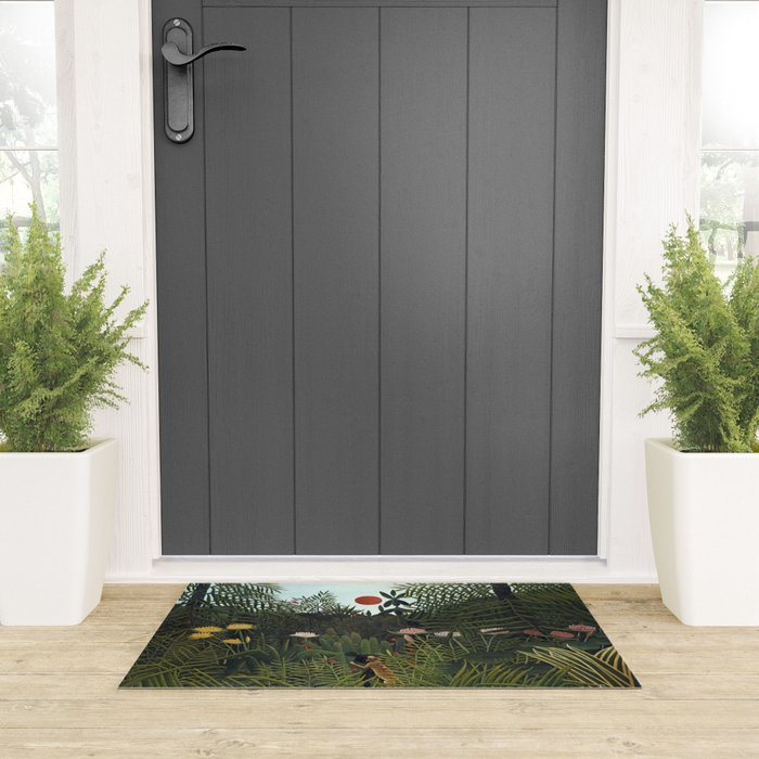 Henri Rousseau Virgin forest at setting sun Welcome Mat Gallery Image 3