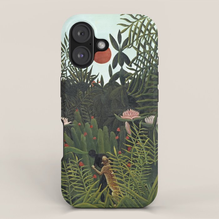 Henri Rousseau Virgin forest at setting sun iPhone Case Gallery Image 1