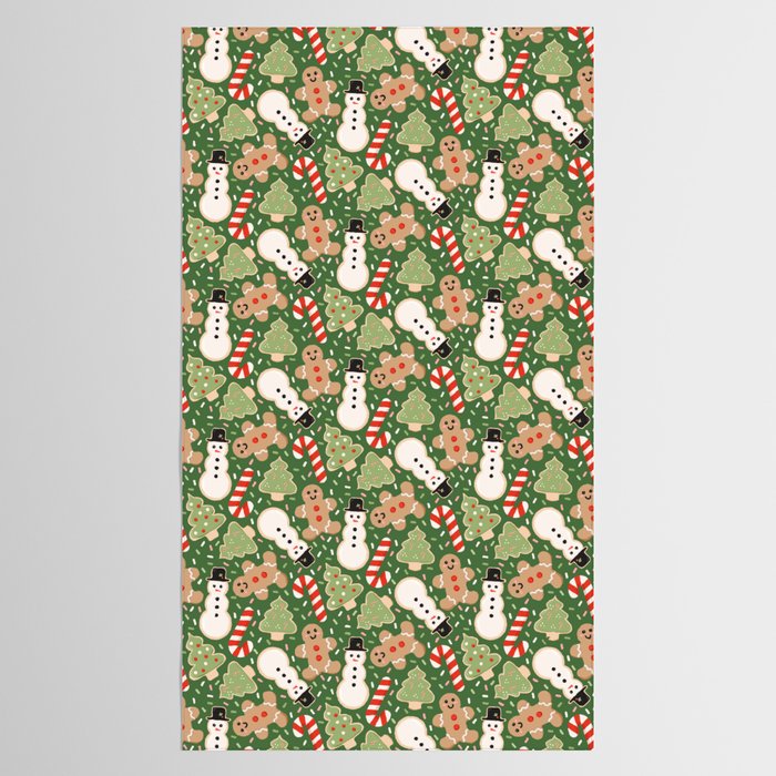 Sweet Christmas Cookies on Green Tablecloth Gallery Image 2