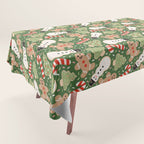 Sweet Christmas Cookies on Green Tablecloth Gallery Image 1