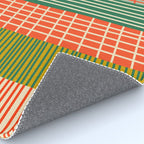 Mid Century Finnish Patchwork Vertical Stripe Pattern Rug Gallery Image 4
