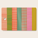 Mid Century Finnish Patchwork Vertical Stripe Pattern Cutting Board Gallery Image 1