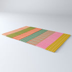 Mid Century Finnish Patchwork Vertical Stripe Pattern Rug Gallery Image 3