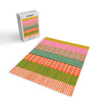 Mid Century Finnish Patchwork Vertical Stripe Pattern Jigsaw Puzzle Gallery Image 2