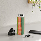 Mid Century Finnish Patchwork Vertical Stripe Pattern Water Bottle Gallery Image 4